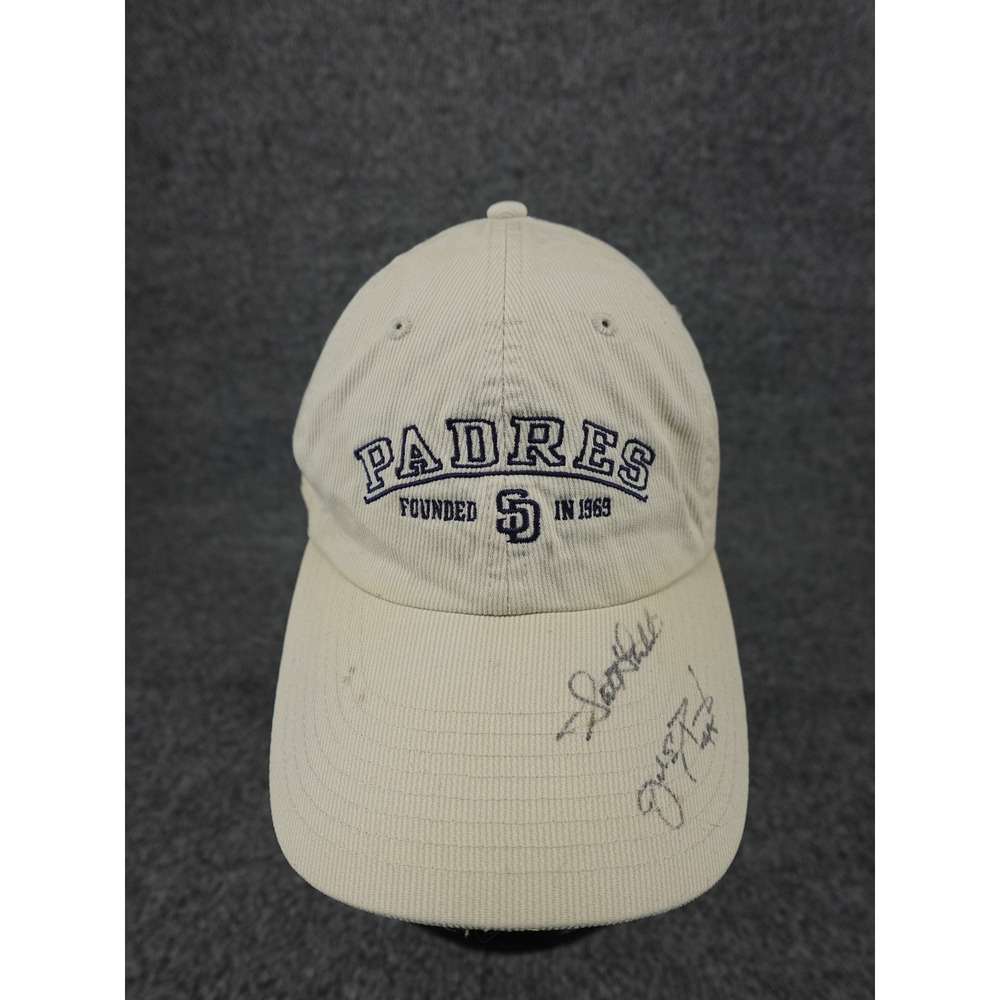 Nike Baseball Cap Men OS Cream San Diego Padres Corduroy Signed Hat